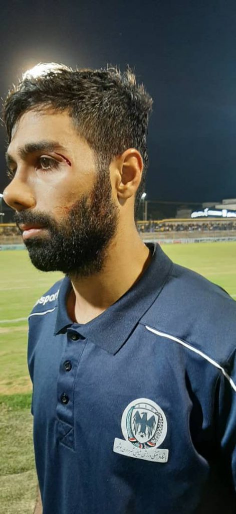 عکس:خدا به بحرانی رحم کرد،خطر از بیخ چشم هافبک شاهین گذشت!